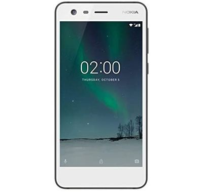 Nokia 2 , Dual SIM - 8GB, 1GB RAM,  4G LTE , 4100 mAh - Pewter/White - White
