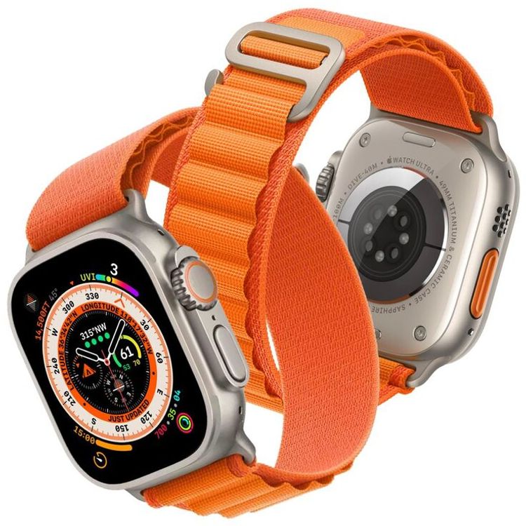 HYPHEN Watch Strap Nylon Loop for Apple Ultra (Medium) - Orange
