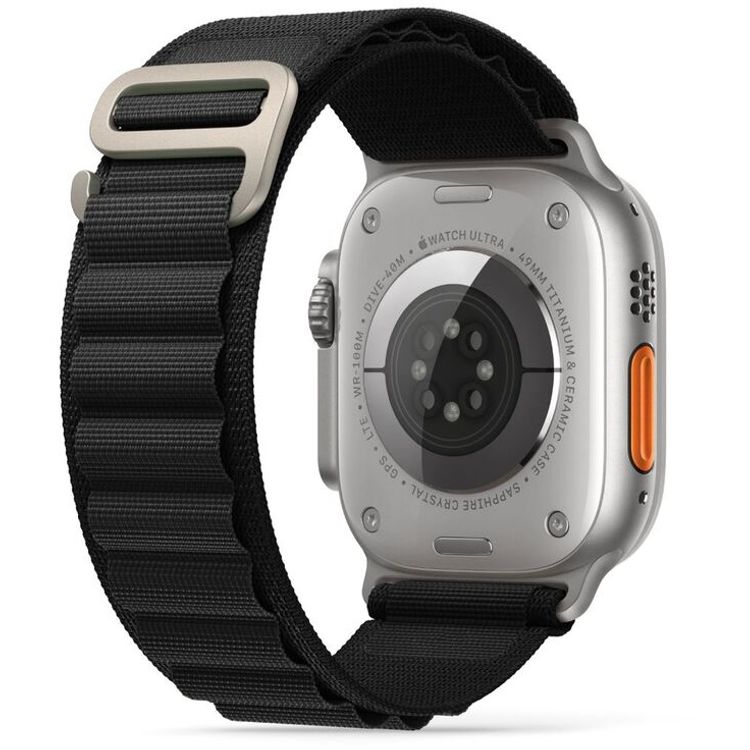 HYPHEN Watch Strap Nylon Loop for Apple Ultra (Medium) - Black