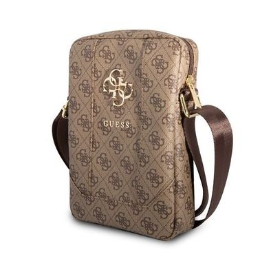 Guess 4G PU Tablet Bag with Big Metal Logo, Designed for 10" Notebook  - Brown