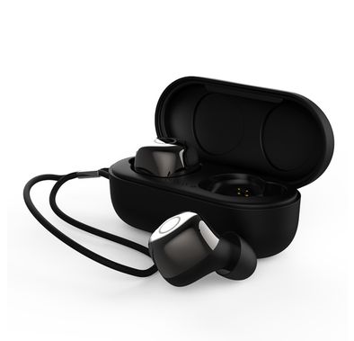 Devia Joypods Series TWS Wireless Earphone V2, Sound Quality, Noise Reduction, Portable, Broadcast Bluetooth Pairing & Caller Identification, IPX5 Waterproof Resistant - Black