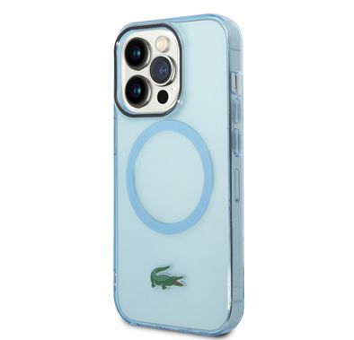 Lacoste HC MagSafe Transparent Case for iPhone 15 Series  - Blue - iPhone 15 Pro Max
