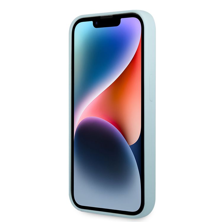 Lacoste iPhone 15 Pro For HC Magsafe Silicone Croc Logo - Blue