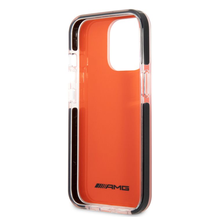 جراب AMG AMHCP13L2EBOO PC/TPE الصلب متوافق مع iPhone 13 Pro 6.1 بوصة - برتقالي/أسود