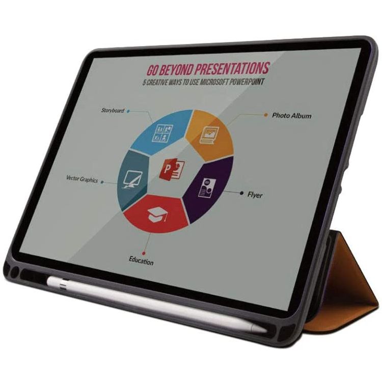 Viva Madrid Elegante Folio Case For iPad 10.2" with Integrated Apple Pencil Holder, Type Handsfree with Smart Type Mode, Drop Protection Cover Compatible for iPad 10.2" inch