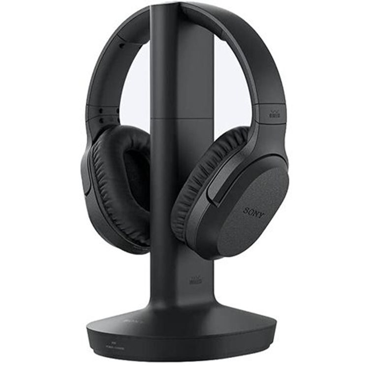سماعة رأس سوني MDR-RF895RKZ لاسلكية مع خاصية إلغاء الضوضاء، وسائد أذن ناعمة، كلام واضح مع وضع الصوت، شحن سهل، عمر بطارية يصل إلى 20 ساعة - أسود  