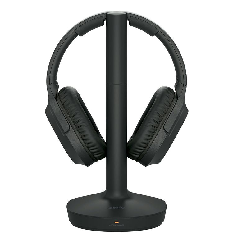 سماعة رأس سوني MDR-RF895RKZ لاسلكية مع خاصية إلغاء الضوضاء، وسائد أذن ناعمة، كلام واضح مع وضع الصوت، شحن سهل، عمر بطارية يصل إلى 20 ساعة - أسود  