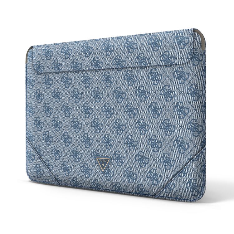 سي جي موبايل جيس GUCS14P4TB حقيبة كمبيوتر 4G Uptown PU مع شعار مثلث معدني 14 بوصة حقيبة حماية لماك بوك / كمبيوتر محمول حتى 14 بوصة ، مناسب للخارج - أزرق