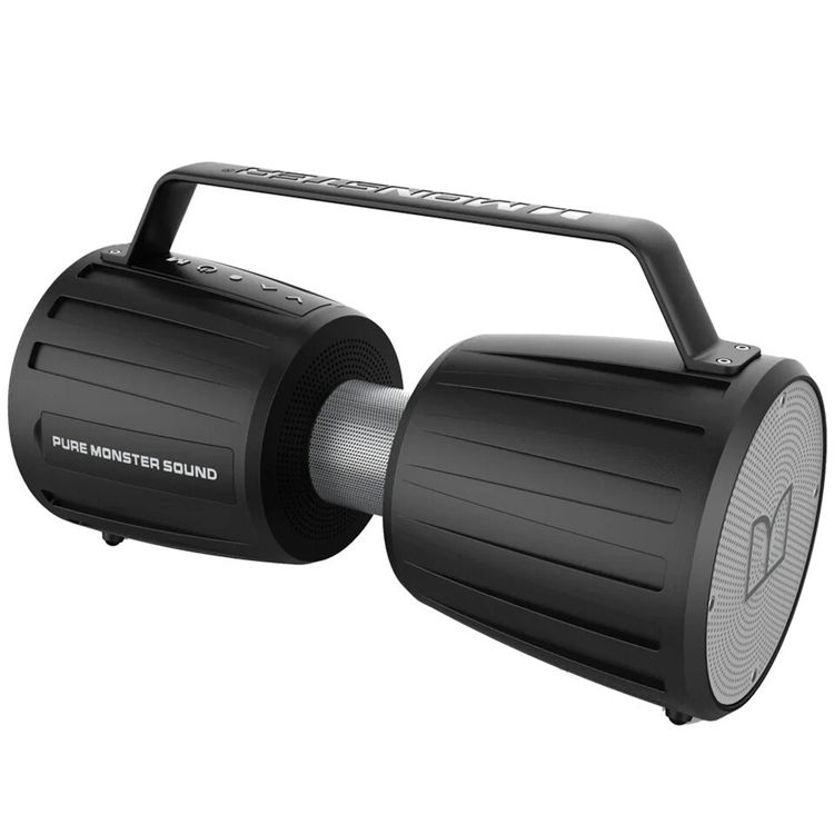 Monster Adventurer Force Bluetooth Speaker 360° Surround Sound, Up to 40 Hours Playtime, Bluetooth 5.0, IPX7 waterproof, Pure Monster Sound, USB-C Charging Port - Black