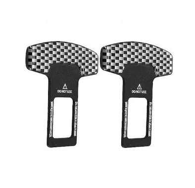 Car Safety Belt Buckle Clip Carbon Fiber Style – Pair