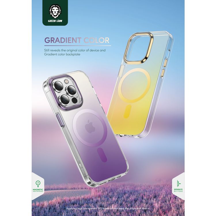 Green Lion Rainbow Magsafe Case iPhone 14 Plus - Gold