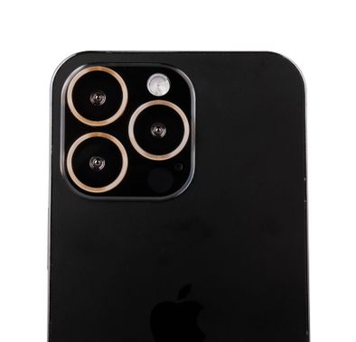 Devia Gemstone Lens Protector (3pcs) Compatible for iPhone 13 Pro Max (6.7") Aluminum Alloy + Tempered Glass Camera Lens Protector, Explosion-proof & Scratchproof - Gold