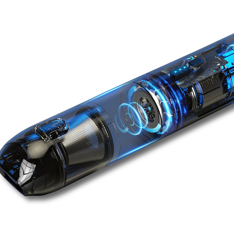 مكنسة كهربائية محمولة لاسلكية للسيارة بقدرة 65 وات 100 مل ، شفط قوي للغاية 6000باسكال ، ضوضاء منخفضة ، عمر بطارية طويل للغاية ، مكنسة كهربائية صغيرة محمولة وخفيفة الوزن مناسبة للمنزل والسيارة