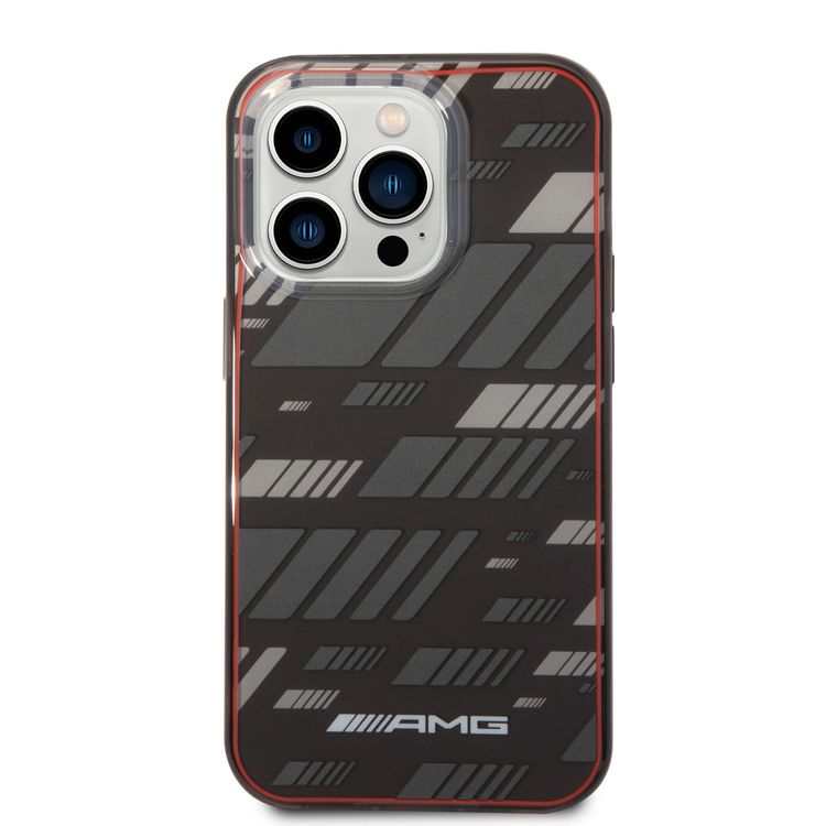 AMG Transparent Double Layer Case Expressive Graphic Design iPhone 14 Pro Compatibility - Black