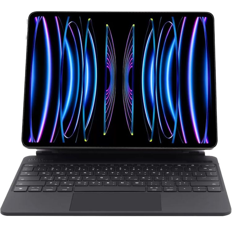 Levelo AeroBoard Saffanio Leather Wireless Keyboard for iPad Pro 11" & iPad Air 11" M3 (2025) with Multi-Gesture Trackpad, 300 Hours Standby Time, Up to 130° Adjustable Angle - Black