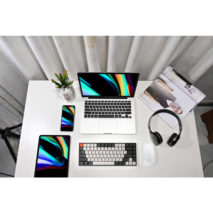 كي كرون لوحة مفاتيح ميكانيكية لاسلكية K2 84 Gateron مزودة بمفتاح RGB ومفتاح أحمر وقابلة للتبديل السريع | لوحة مفاتيح الألعاب المدمجة واللمسية