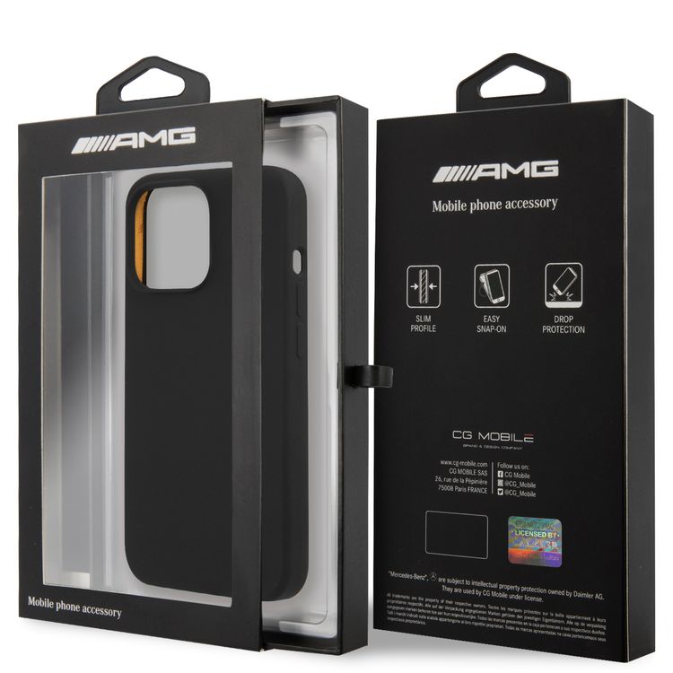 CG MOBILE AMG Liquid Silicone Case with Big Logo Compatible for iPhone 13 (6.1")  Easy Access to All Ports, Shock-Absorption, Anti-Scratch, & Drop Protection