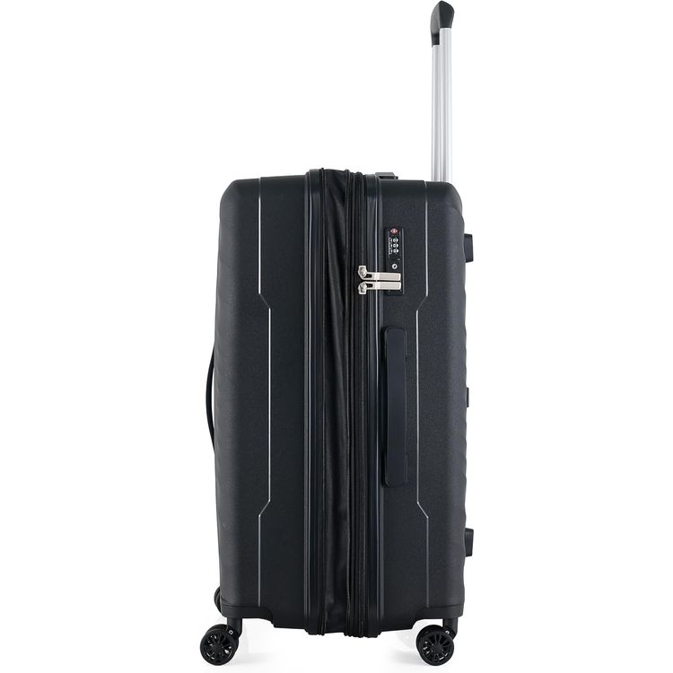H.T Luggage Bag, Hard Case Polypropylene (PP) Material - Large/Black