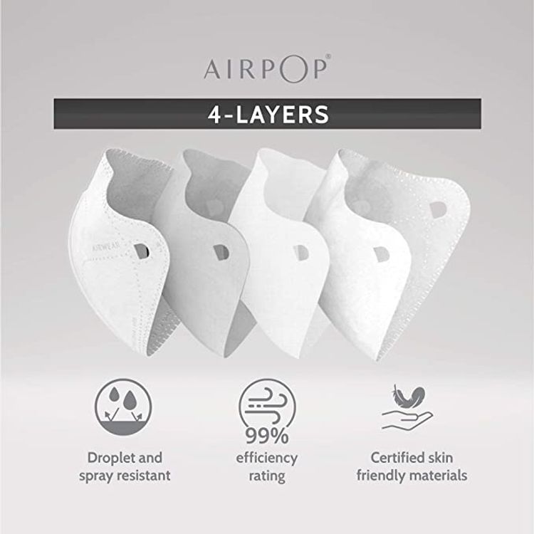 ايربوب قناع وجه خفيف قابل لإعادة الاستخدام وقابل للغسل SE عبوة واحدة ، أغطية وجه من 4 طبقات ، مقاس محيطي ، أقنعة وجه بتصميم خفيف الوزن للارتداء المتكرر ، (قطعتان) ، أسود