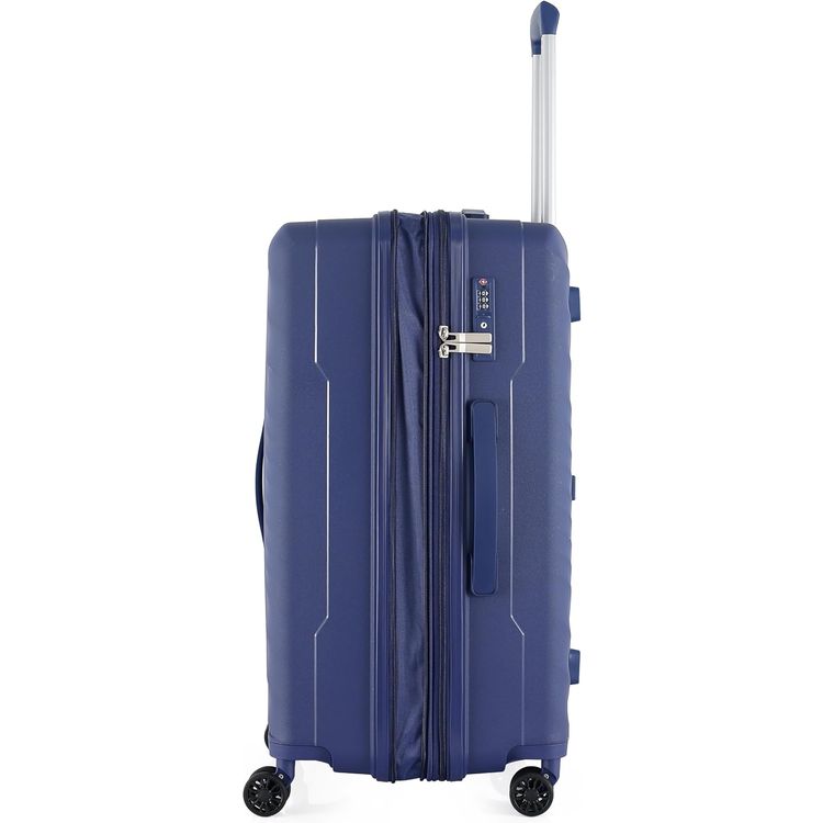 H.T Luggage Bag, Hard Case Polypropylene (PP) Material - Large/Blue