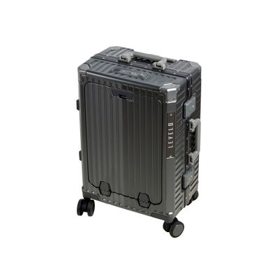 حقائب السفر Levelo RoamRollers بجسم من الألمنيوم، حجم متوسط - رمادي