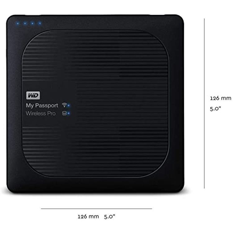 Western Digital My Passport 2TB Wireless and Portable Hard Drive - Black