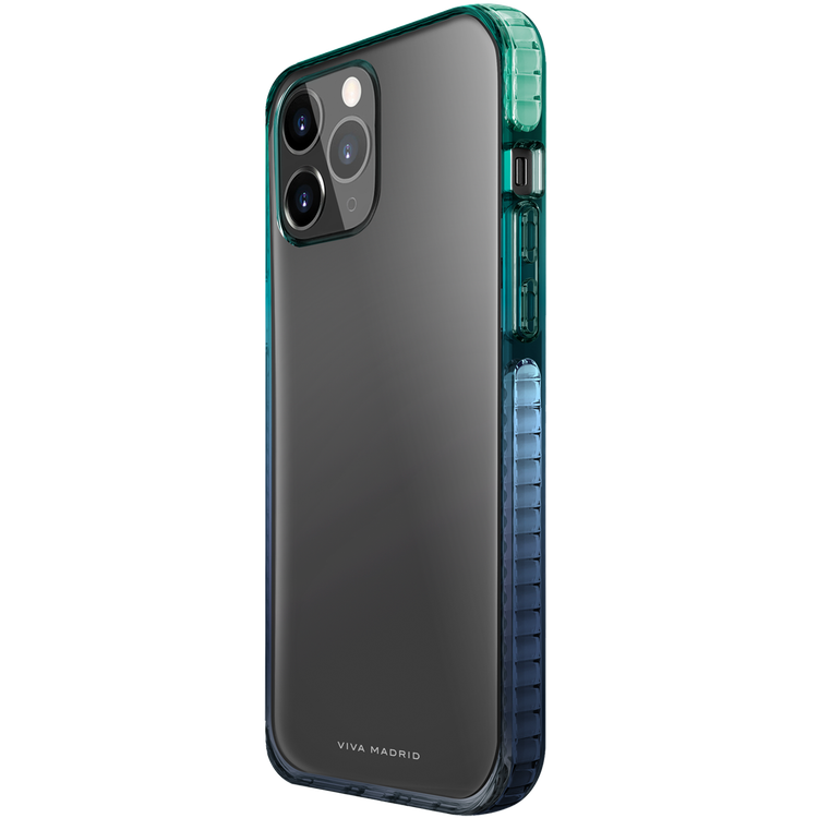 Viva Madrid Aurora 2-Tone Colour TPU Case Compatible for iPhone 12 Pro Max (6.7") Shock-Absorption, Anti-Scratch, Easy Access To All Ports (Cameras, Buttons & Speakers) - Blue