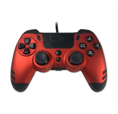 Steelplay Slim Pack Wired Controller For PC/PS4 - Ruby Red