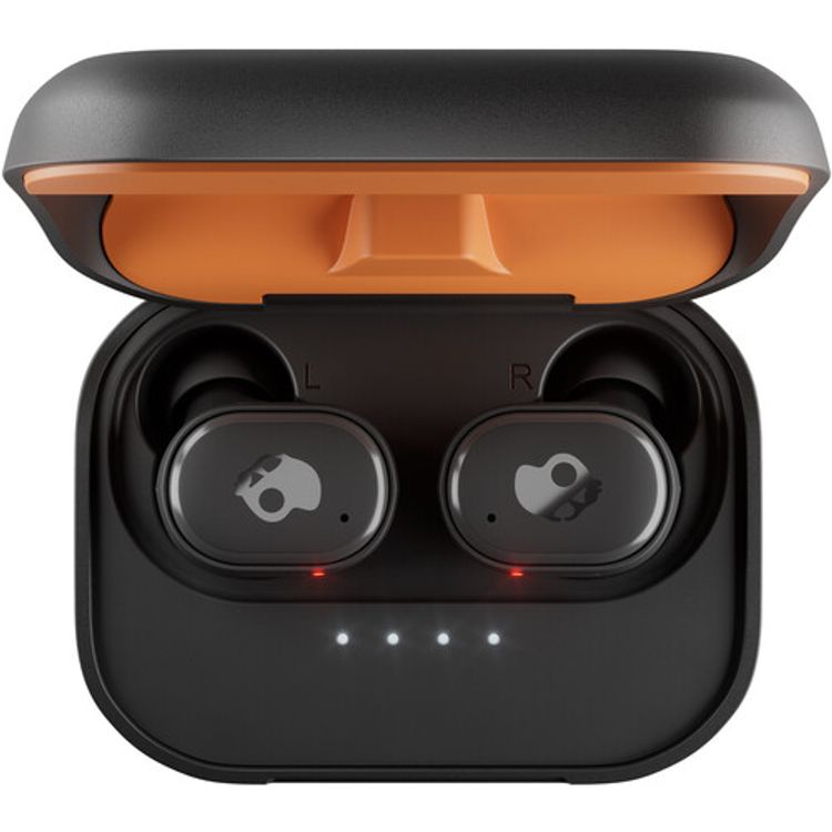 سماعات Skullcandy Grind اللاسلكية بالكامل للأذن، حتى 40 ساعة من عمر البطارية الإجمالي، كابل شحن سريع USB-C، ميزة مشاركة الصوت، التشغيل التلقائي/الاتصال - باللون الأسود