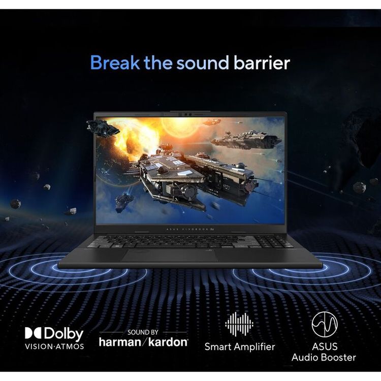 لاب توب ASUS Vivobook Pro 15 OLED - Intel Core Ultra 9-185H، ذاكرة وصول عشوائي 16 جيجابايت، 1 تيرابايت SSD، NVIDIA GeForce RTX 4050 6GB، شاشة 15.6 بوصة 3K OLED، Windows 11 Home - رمادي إيرل