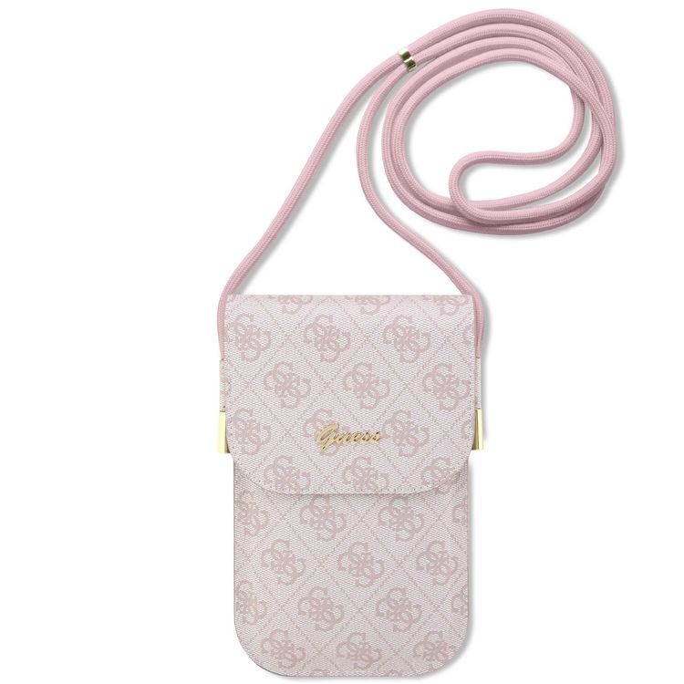Guess 4G Cord Script Wallet Bag - Pink