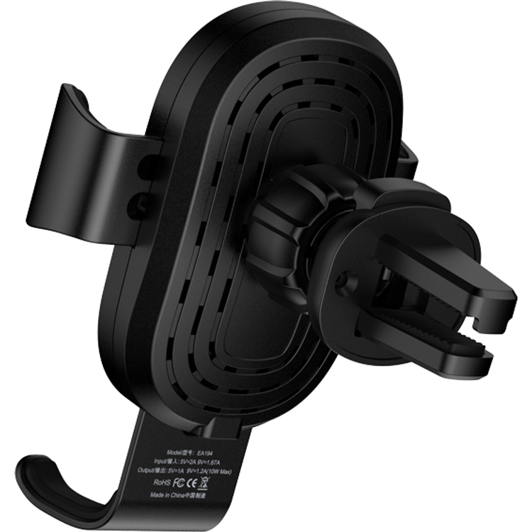 Devia Gravity Sensor Car Air Vent Wireless Charger Phone Holder (10W) - BK
