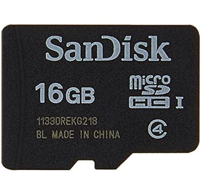 Sandisk 16GB MicroSDHC C4 Memory card - SDSDQM-016G-B35A - Black