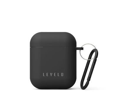 Levelo Gorra Hybrid Silicone AirPods 1/2 Case - Black