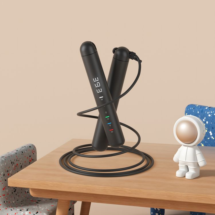 Porodo Lifestyle Smart Skipping Rope Real-Time Tracking & Feedback - Black