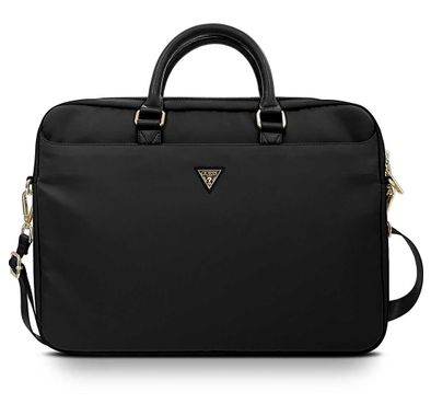   سي جي موبايل من غيس حقيبة كمبيوتر نايلون بشعار مثلث معدني مقاس 15 بوصة وحزام كتف قابل للتعديل متوافق مع ماك بوك، حقيبة تخزين محمولة رفيعة وخفيفة الوزن ، غطاء واقٍ مع سحاب مناسب للخارج ، الأعمال ، المكتب ، المدرسة المرخصة رسميًا