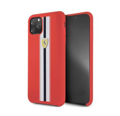 CG MOBILE Silicone Phone Case On Track & Stripes Compatible for iPhone 11 Pro Max (6.5") Drop Protection Mobile Case Officially Licensed - Red