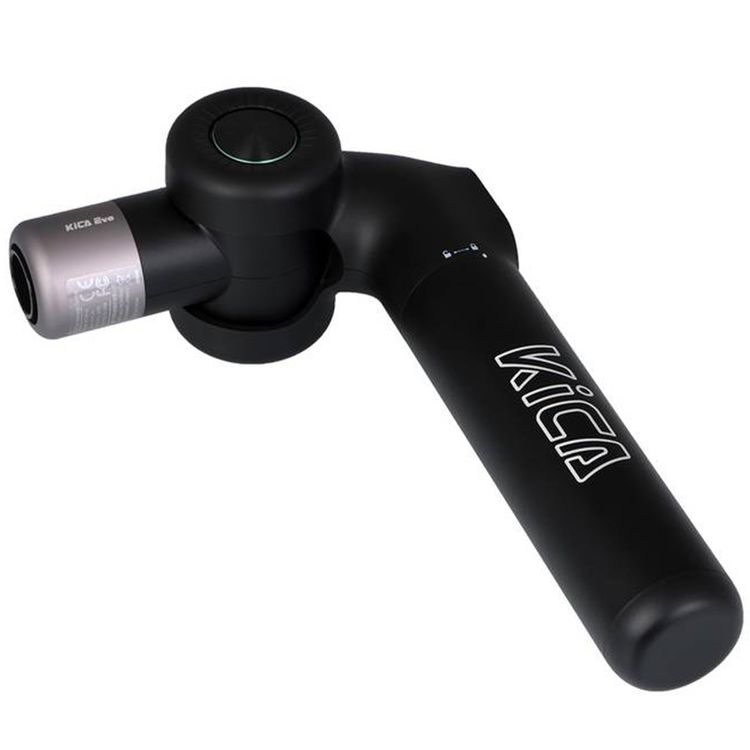 Kica Evo Massage Device with Extendable Handle, 6 Professional Massage Heads, 1600mAh Battery, Comfortable Powerful Vibration, 12mm Deep Stroke - Black