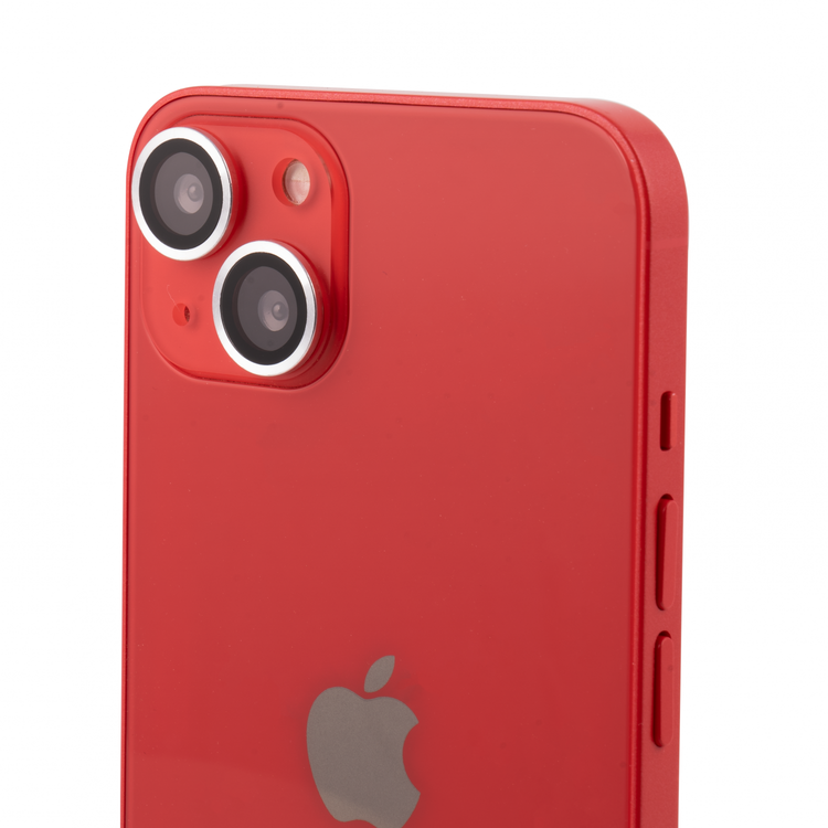 Devia Gemstone Lens Protector (2pcs) Compatible for iPhone 13 (6.1")Aluminum Alloy + Tempered Glass Camera Lens Protector, Explosion-proof & Scratchproof  - Silver