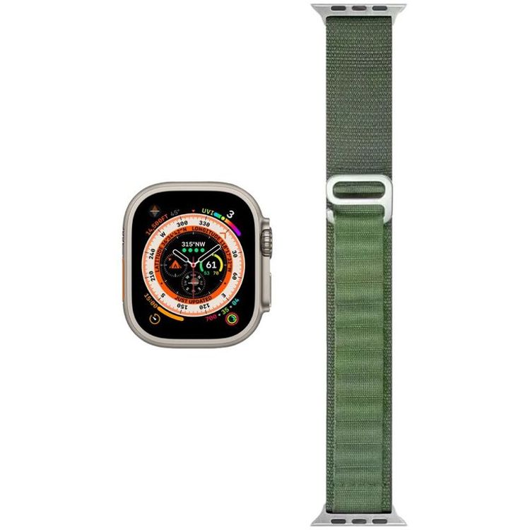 HYPHEN Watch Strap Nylon Loop for Apple Ultra (Medium) - Green