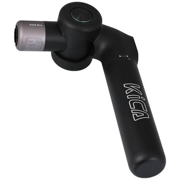 Kica Evo Massage Device with Extendable Handle, 6 Professional Massage Heads, 1600mAh Battery, Comfortable Powerful Vibration, 12mm Deep Stroke - Black