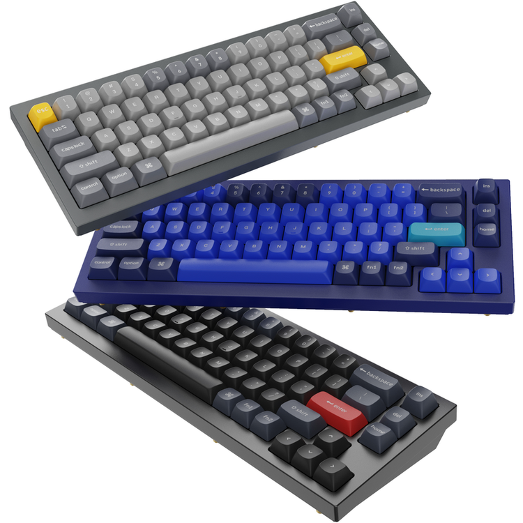 كي كرون لوحة مفاتيح ميكانيكية Q2 QMK جاتيرون  G-PRO لوحة مفاتيح ميكانيكية مزودة بمفتاح RGB ومفتاح أحمر وقابل للتبديل السريع المخصص | لوحة مفاتيح ألعاب بتصميم مريح - كحلي