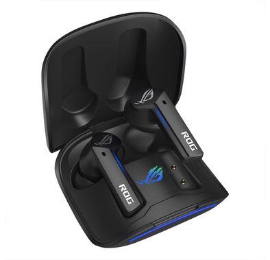 سماعات أذن ASUS ROG Cetra لاسلكية حقيقية للألعاب، إلغاء الضوضاء النشط، حجم السائق ١٠ مم، ٢٧ ساعة عمر البطارية، تحكم باللمس - أسود