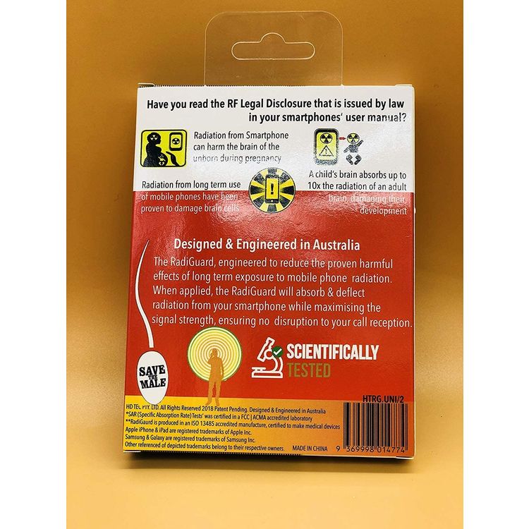 لاصقة RadiGuard المضادة للإشعاع - تقلل حتى 82% من الإشعاع من الأجهزة الإلكترونية - حماية من الترددات اللاسلكية / المجالات الكهرومغناطيسية RF / EMF من الهاتف المحمول والأجهزة الأخرى - مجموعة لصقات مضادة للإشعاع