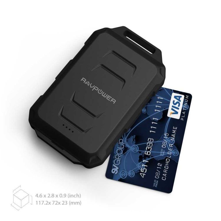 RAVPower Portable Power Bank 10050mAh Waterproof, Shockproof and Dustproof Portable Charger, 3.4A Dual Output, 2.4A and 1A, iSmart Fast Charging Technology, Overheating Protection