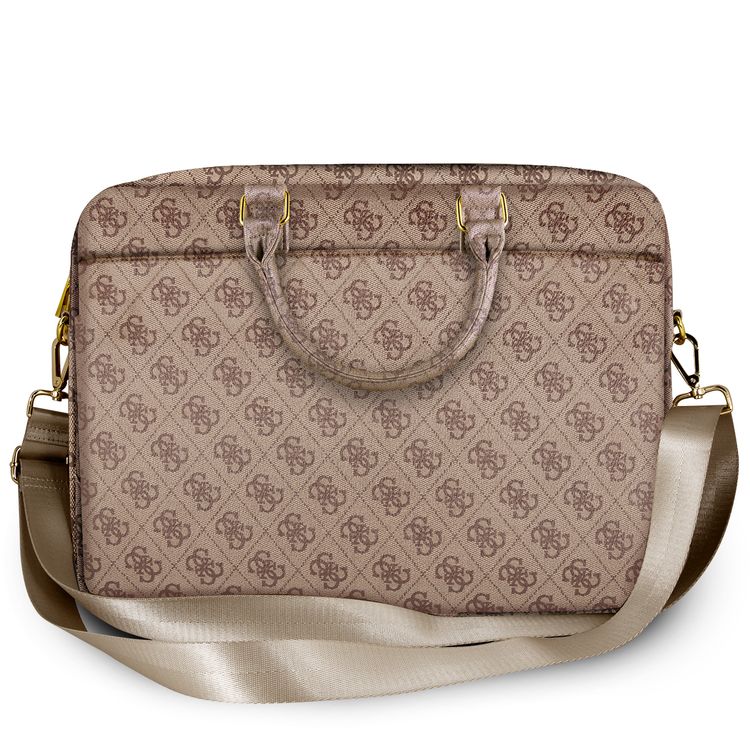 سي جي موبايل حقيبة كمبيوتر من غيس نمط 4جي الجزء العلوي مقاس 15 بوصة مع حزام كتف قابل للتعديل متوافق مع ماك بوك ، حقيبة تخزين محمولة رفيعة وخفيفة الوزن ، غطاء واقٍ مع سحاب مناسب للخارج ، الأعمال ، المكتب ، المدرسة المرخصة رسميًا - بني