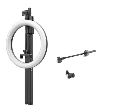 حلقة ضوئية لصور السيلفي من وونيو مع حامل ثلاثي الأرجل 10 - أسود