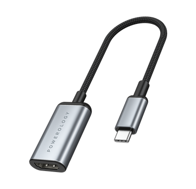 Powerology Braided Type-C to HDMI Cable 4K 60Hz - Gray