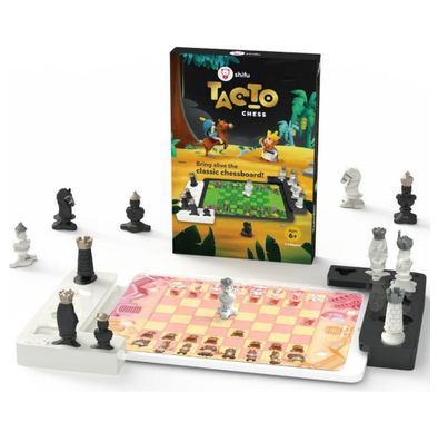 Tacto Chess by PlayShifu (app Based) - sets of 6 figurines (king, queen, knight, bishop, rook, and pawn), with 1-2 players STEM Toy for Both Boys and Girls Between The Ages of 6+