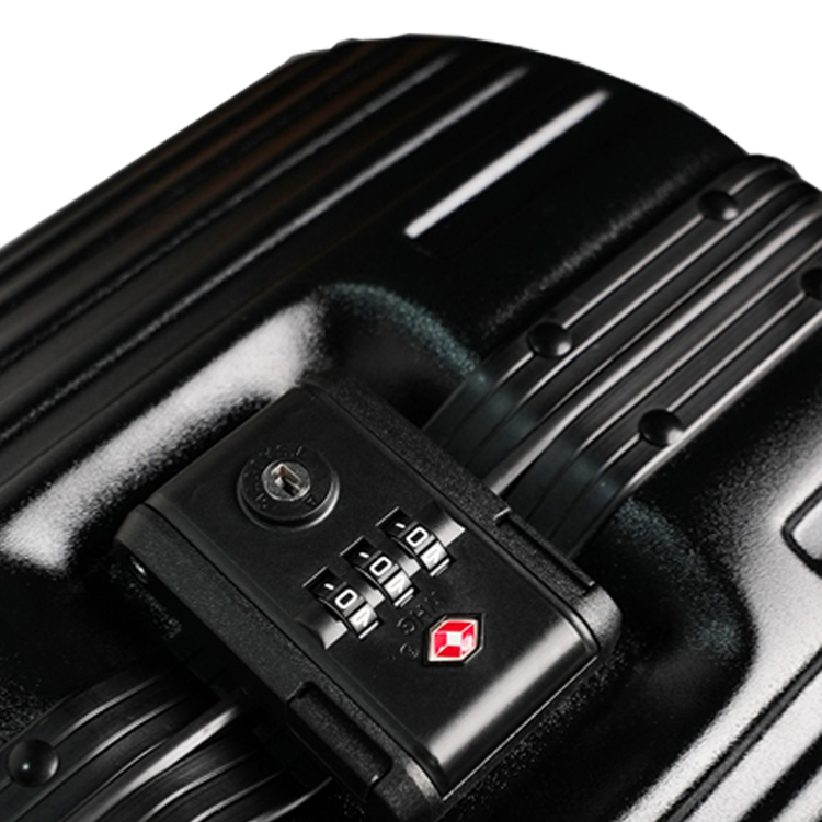 حقيبة سفر ليفيلو أورو مقاس 24 بوصة من مادة ABS، وزن خفيف مع عجلات دوران 360°، مصنوعة من ABS+PC وقماش بوليستر، تتحمل وزن 100 كجم، عجلات مدمجة صامتة - باللون الأسود.